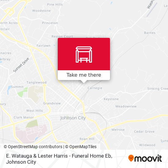 Mapa de E. Watauga & Lester Harris - Funeral Home Eb