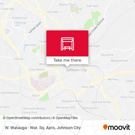 Mapa de W. Watauga - Wat. Sq. Apts