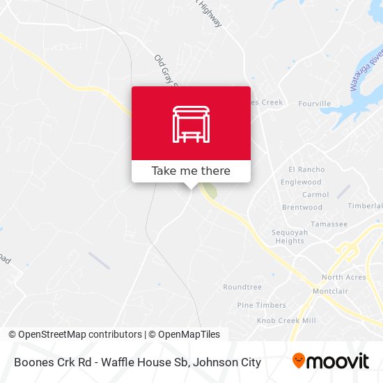 Mapa de Boones Crk Rd - Waffle House Sb
