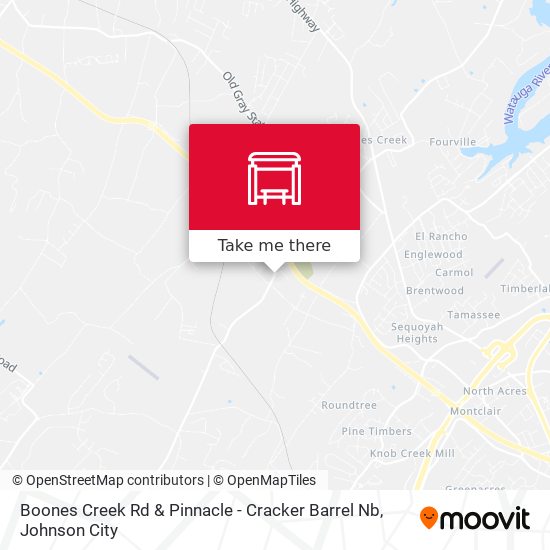 Boones Creek Rd & Pinnacle - Cracker Barrel Nb map