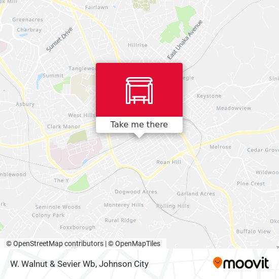 W. Walnut & Sevier Wb map