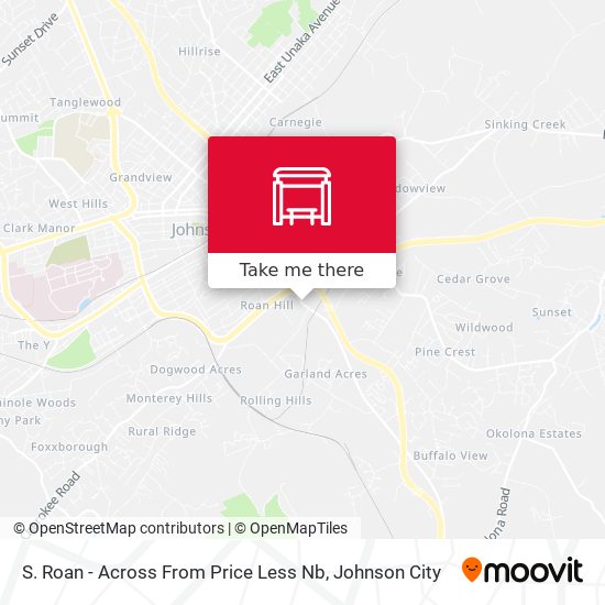 S. Roan - Across From Price Less Nb map