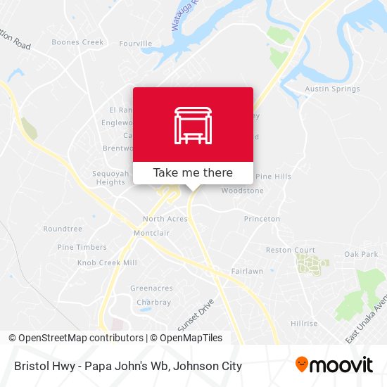 Bristol Hwy - Papa John's Wb map