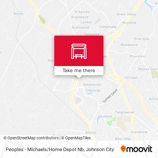 Mapa de Peoples - Michaels / Home Depot Nb