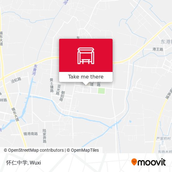 怀仁中学 map