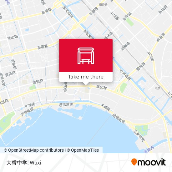 大桥中学 map