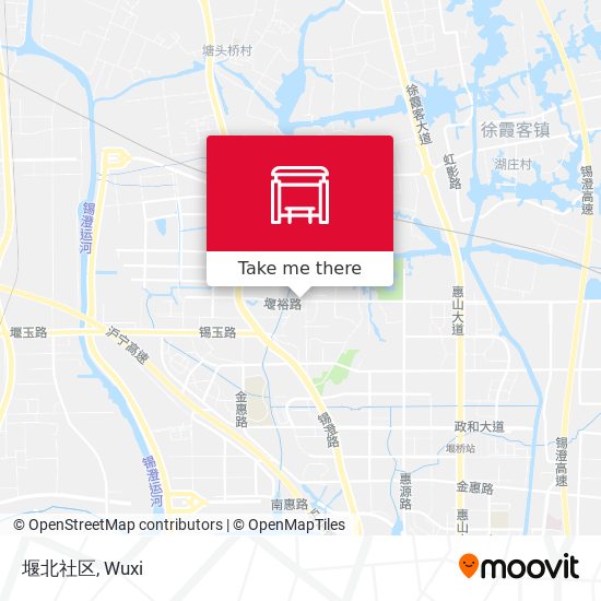 堰北社区 map