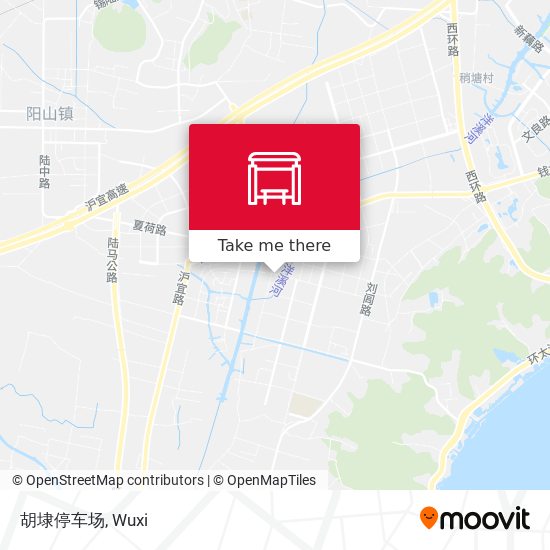 胡埭停车场 map