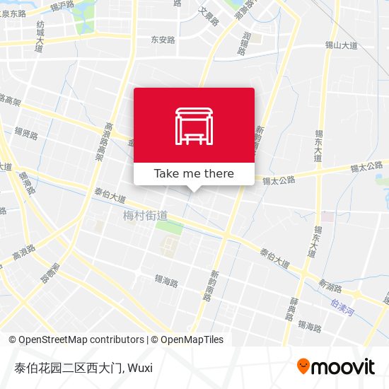 泰伯花园二区西大门 map