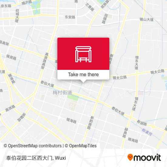 泰伯花园二区西大门 map