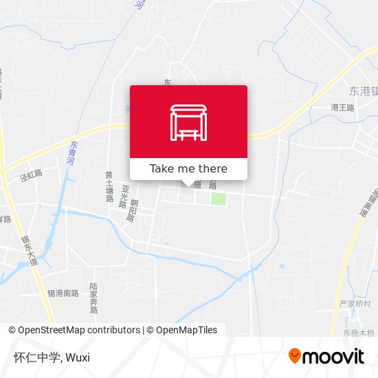 怀仁中学 map