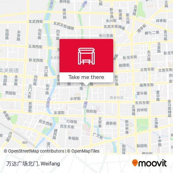 万达广场北门 map