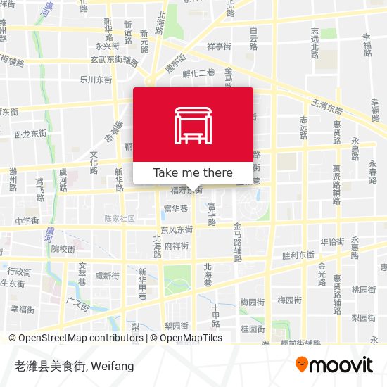 老潍县美食街 map