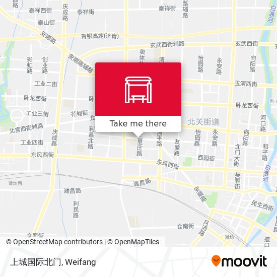 上城国际北门 map