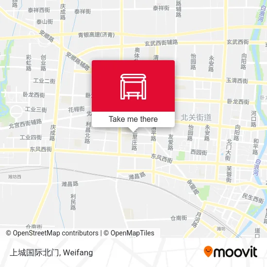 上城国际北门 map