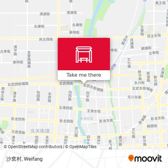 沙窝村 map