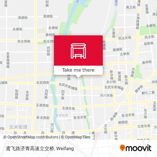 鸢飞路济青高速立交桥 map