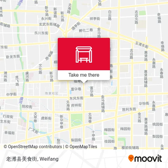 老潍县美食街 map