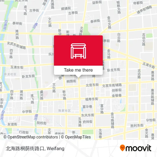 北海路桐荫街路口 map