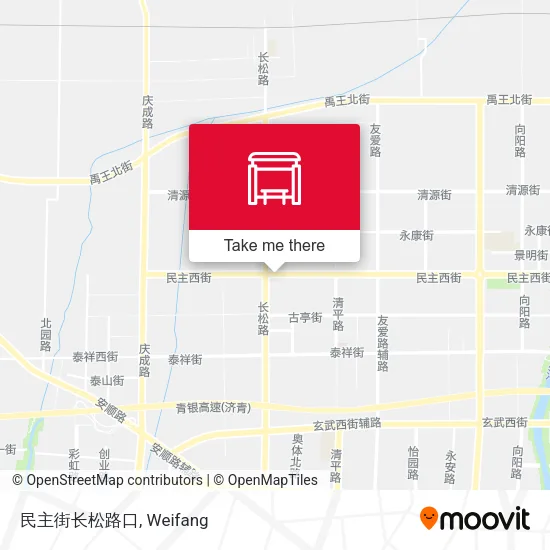 民主街长松路口 map