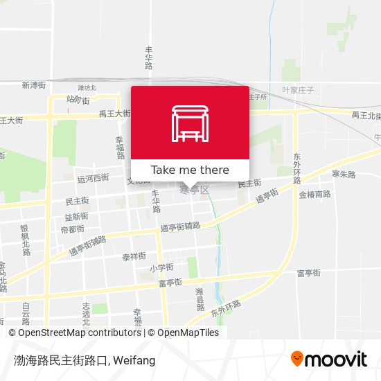 渤海路民主街路口 map
