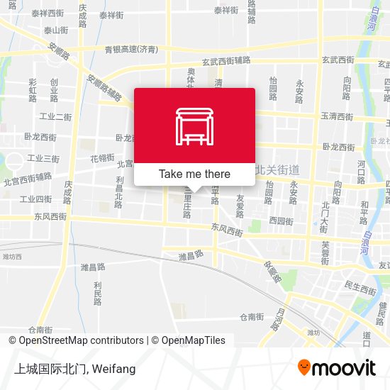 上城国际北门 map