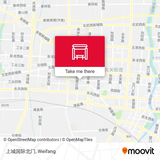 上城国际北门 map