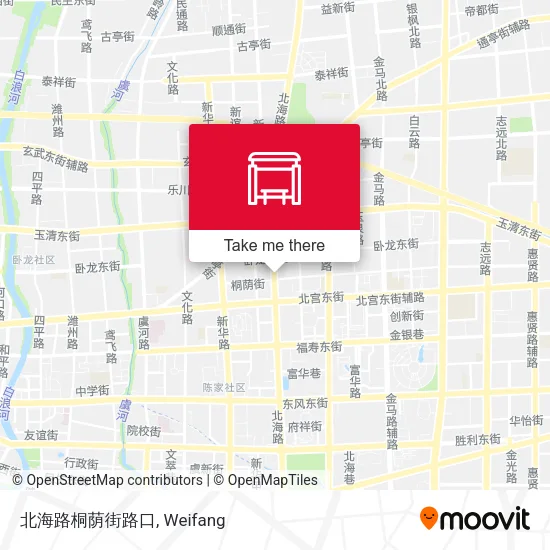 北海路桐荫街路口 map