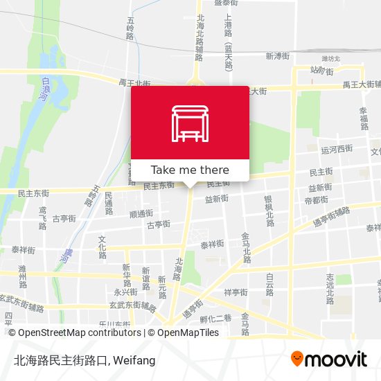 北海路民主街路口 map