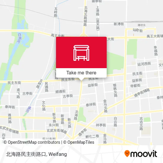 北海路民主街路口 map