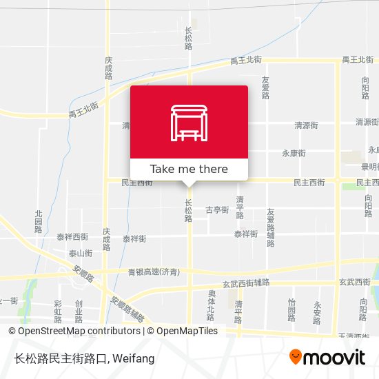 长松路民主街路口 map