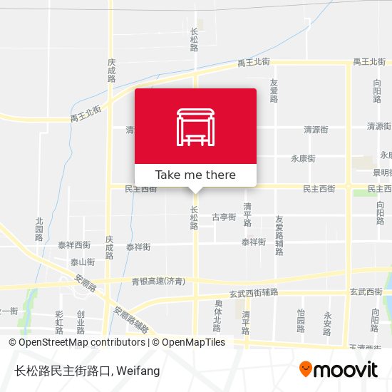 长松路民主街路口 map