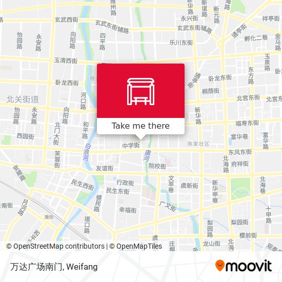 万达广场南门 map