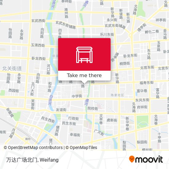 万达广场北门 map
