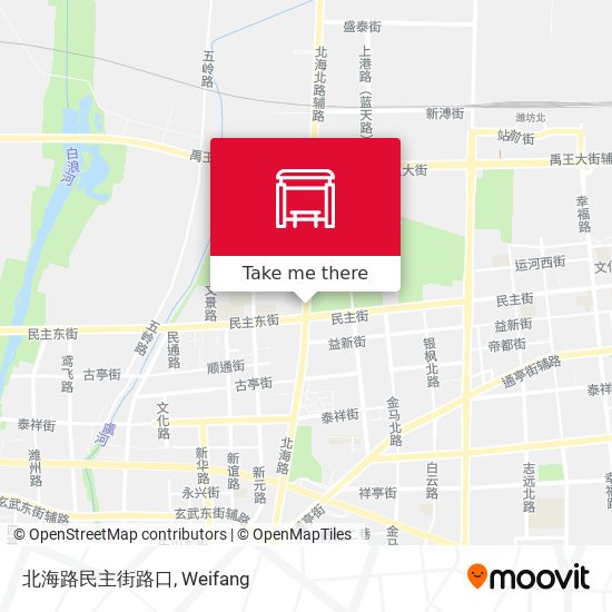 北海路民主街路口 map