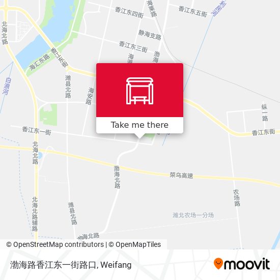 渤海路香江东一街路口 map