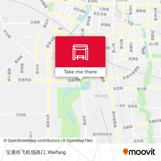 宝通街飞机场路口 map