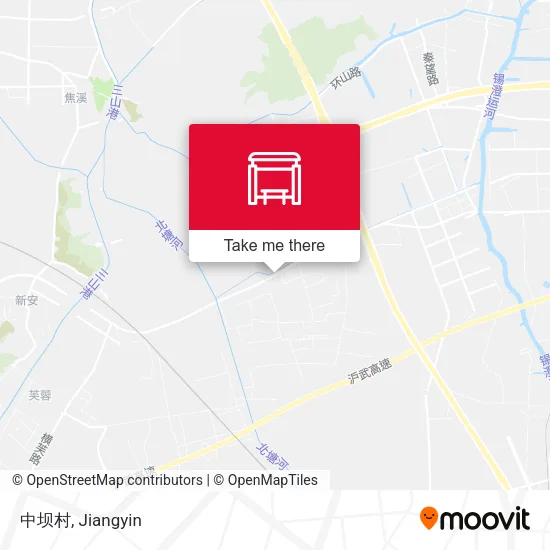 中坝村 map