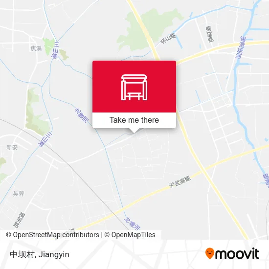 中坝村 map