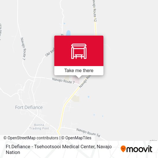 Ft.Defiance - Tsehootsooi Medical Center map