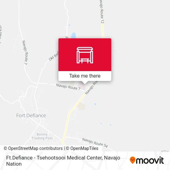 Ft.Defiance - Tsehootsooi Medical Center map