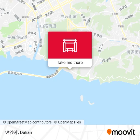 银沙滩 map