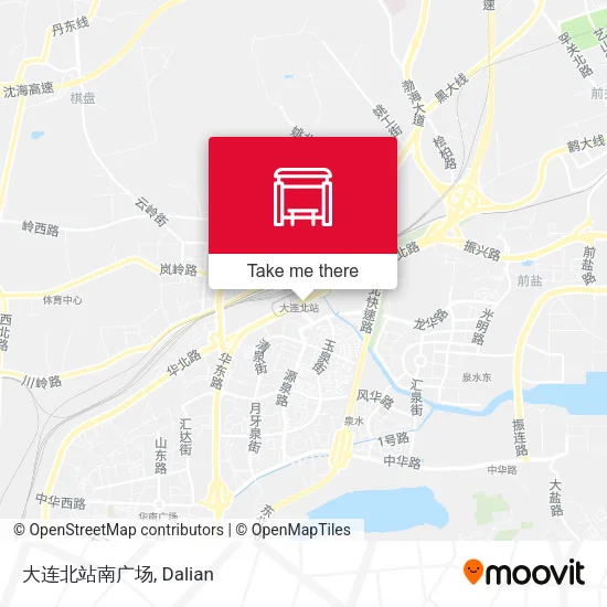 大连北站南广场 map