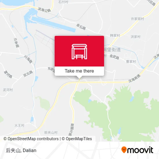 后夹山 map
