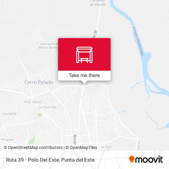Ruta 39 - Polo Del Este map