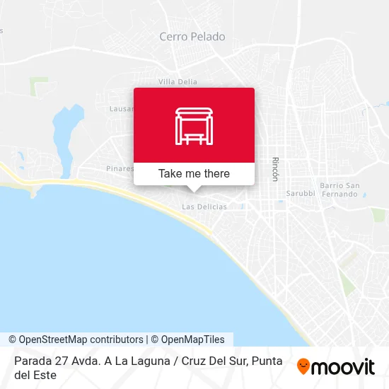 Parada 27 Avda. A La Laguna / Cruz Del Sur map