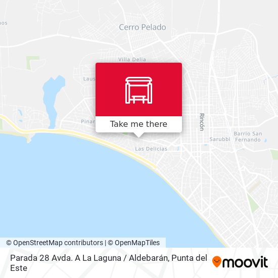 Mapa de Parada 28 Avda. A La Laguna / Aldebarán