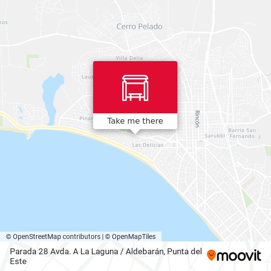 Mapa de Parada 28 Avda. A La Laguna / Aldebarán