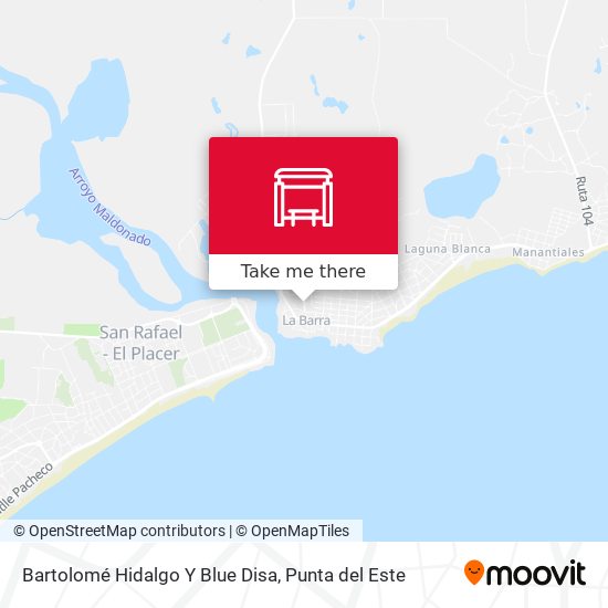 Mapa de Bartolomé Hidalgo Y Blue Disa
