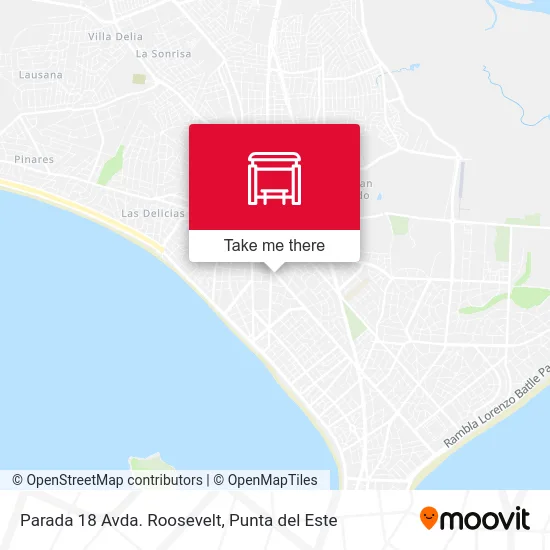 Parada 18 Avda. Roosevelt map